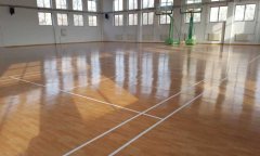 山东省青岛城阳区职教中心篮球场地板